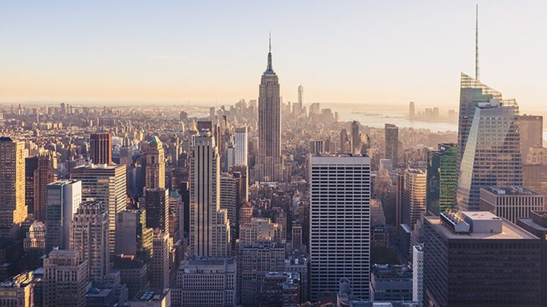 New York City skyline featuring the Empire State Building representing Auxis expansion to meet growing customer demand