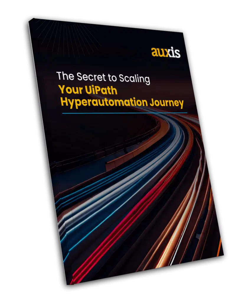 The Secret to Scaling Your UiPath Hyperautomation Journey Whitepaper Mockup