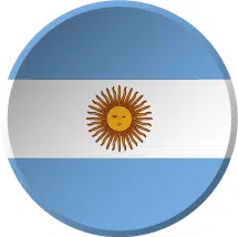 Round Argentina Flag