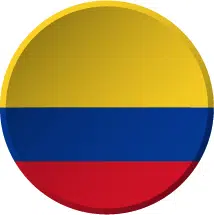 Round Colombia Flag