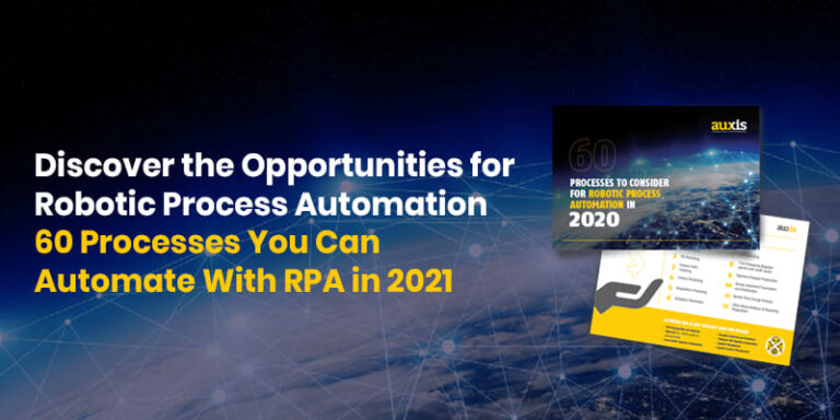 Auxis report which Processes Can Be Automated Using RPA with the world in the background