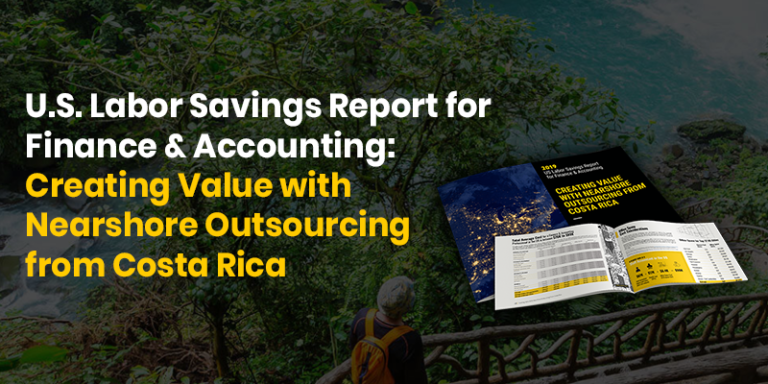 Preview of Auxis US Finance Outsourcing Cost Savings Report from Costa Rica with trees in the background