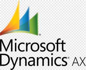 Microsoft Dynamics AX logo featuring colorful geometric shapes, representing efficient financial and business management solutions.