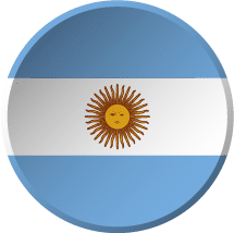 Round Argentina Flag