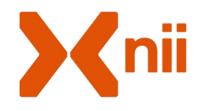 NII logo featuring a stylized orange "X" and the word "nii," representing the brand's identity in shared services strategy.