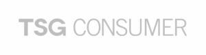 TSG Consumer logo in minimalist design featuring bold typography, representing the brand's identity and focus in the consumer sector.