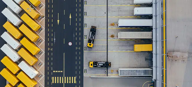 Logistics center using digital transformation for efficiency