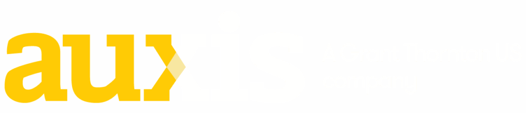 AuxisGT logo in yellow and white featuring a modern design suitable for branding and marketing materials