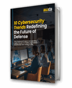 A digital book cover highlighting 10 Cybersecurity Trends Redefining the Future of Defense focusing on emerging strategies for 2026