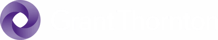Grant Thornton logo featuring a modern design with purple and white colors representing professionalism in consulting services