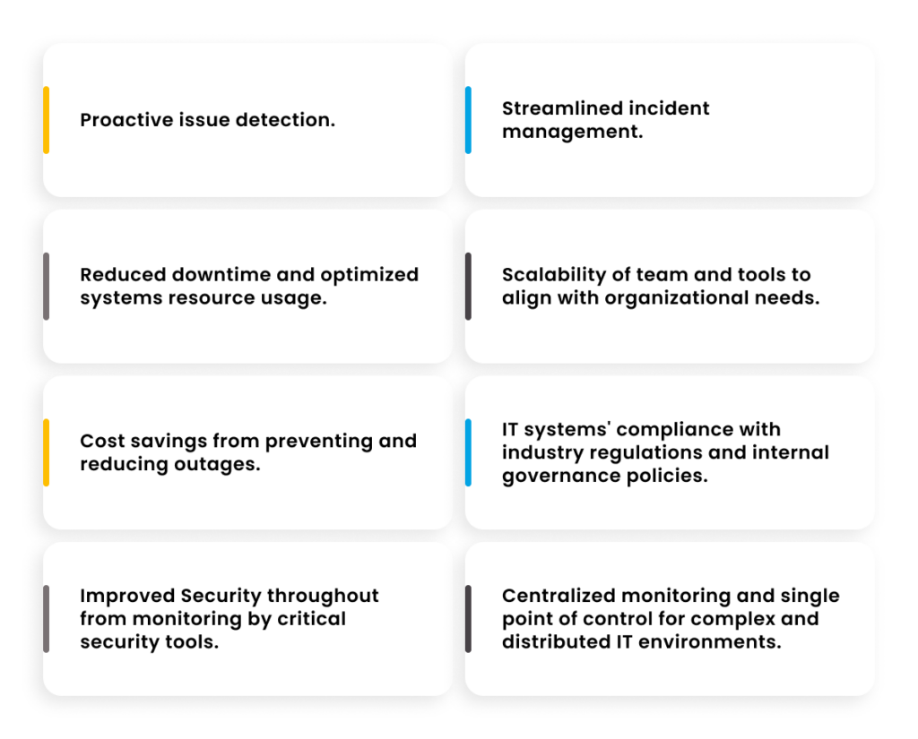 Key benefits of an IT Operations Center proactive issue detection streamlined management and improved security monitoring
