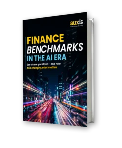 Dynamic cityscape at night featuring vibrant lights symbolizing finance benchmarks in the AI era