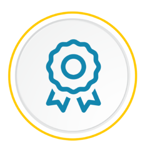 Award icon representing quality and recognition in the context of the best nearshore cities in Colombia