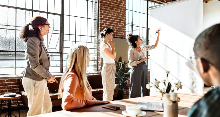 People brainstorming in a workshop